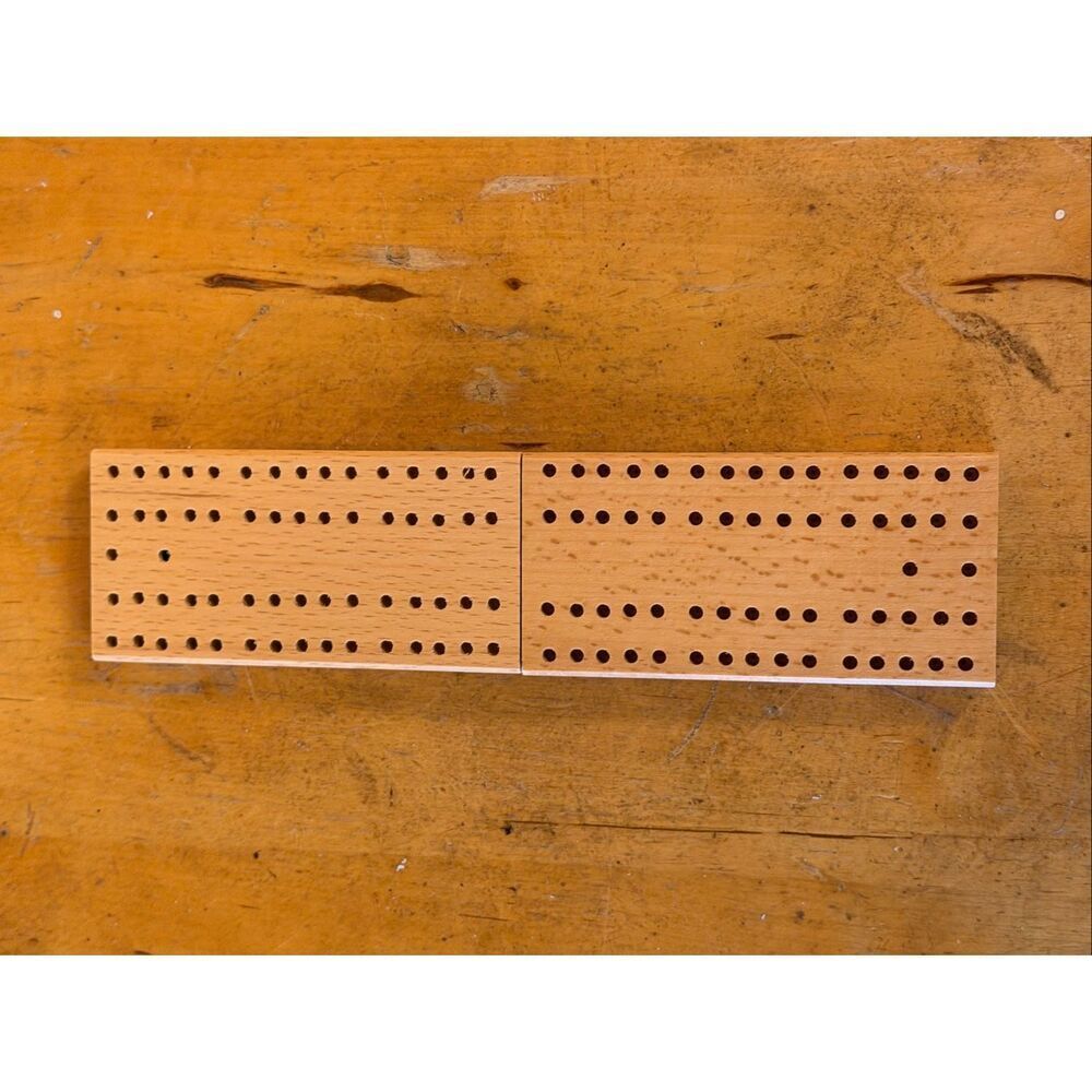 Mini Travel Cribbage Board Wood, 2 Player Board (7256)